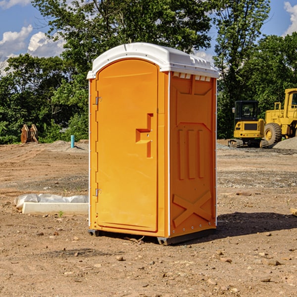 how often are the porta potties cleaned and serviced during a rental period in Hackett